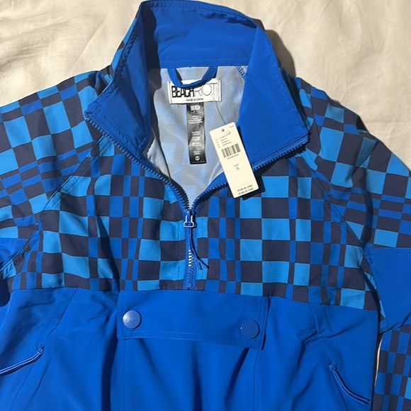 Beach Riot ATTICUS PULLOVER IMPERIAL BLUE CHECK - Picture 6 of 6